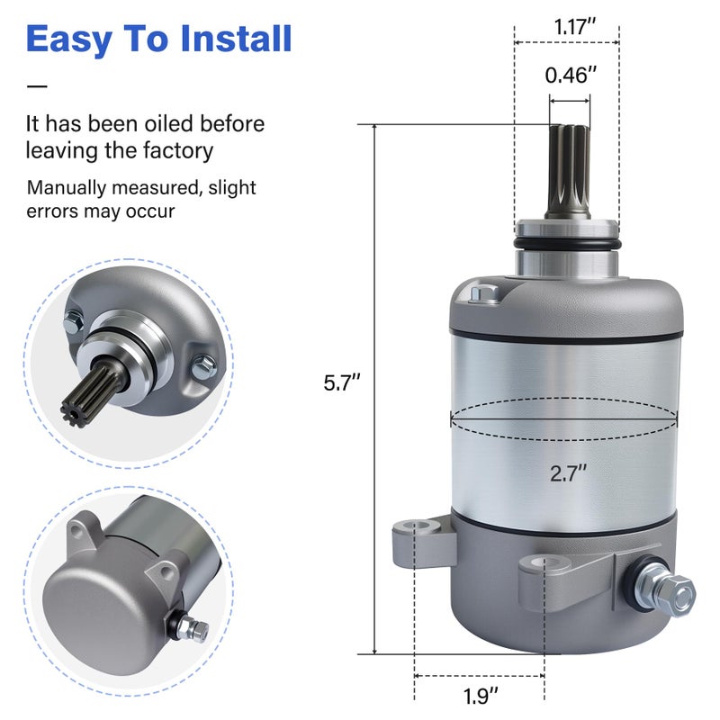 C CLINK Starter for Honda Recon 250 Recon 1997-2007 TRX250TE TRX250TM TRX250 / Sportrax 2001-2008 TRX250TE Fourtrax Recon ES / TRX250TM Foutrax Recon 2002-2007 / TRX250X 2009-2016/31200-HM8-003 31200-HM8-A41 - Image 2
